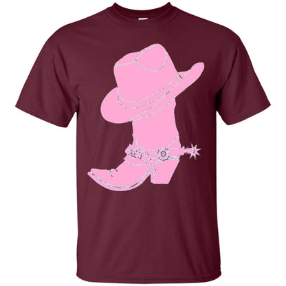 Cowgirl Boots Western Wear T-shirt Maroon