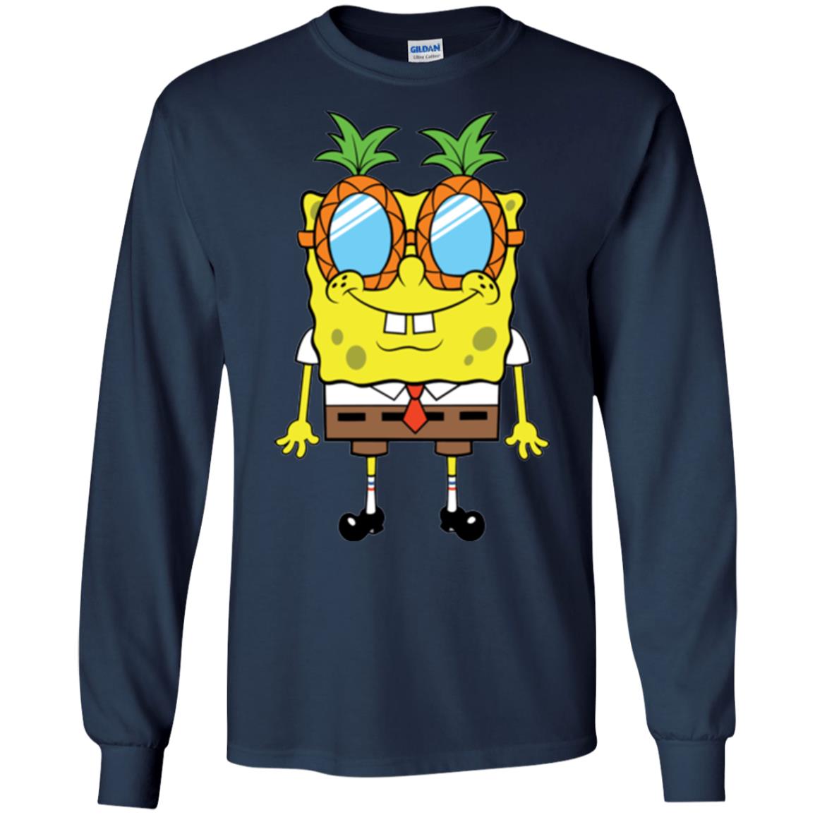 Nickelodeon Spongebob Squarepants Pineapple Glasses T-shirt Navy