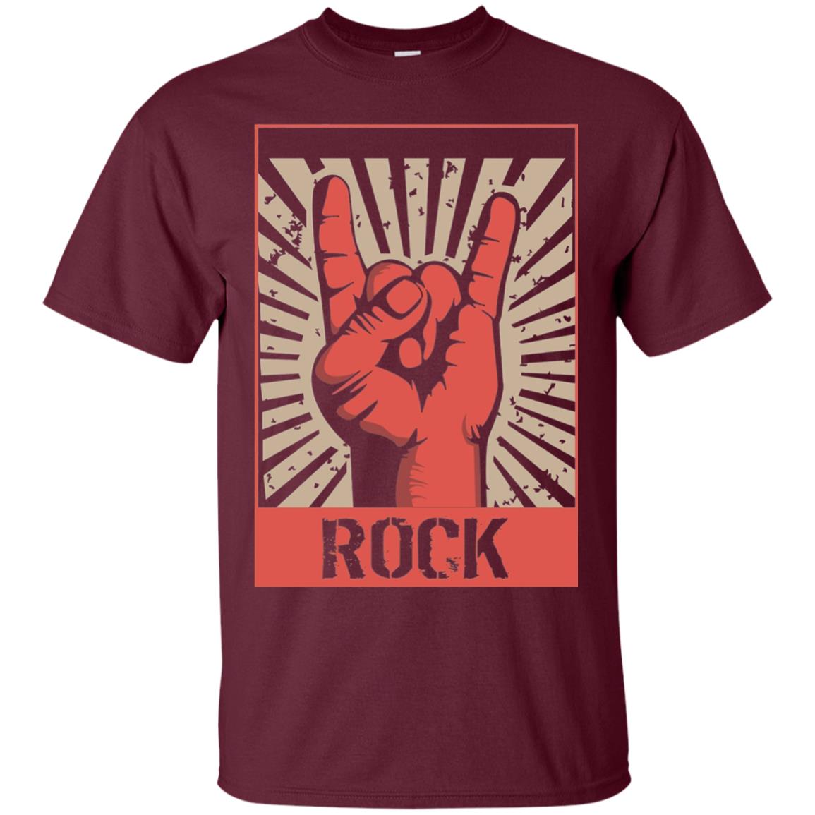 Vintage Rock Concert Band Poster 70s 80s Retro T-shirt Maroon