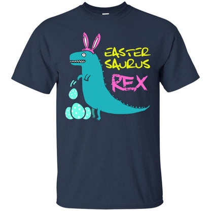 Easter Saurus Trex Bunny Dinosaur T-shirt Navy