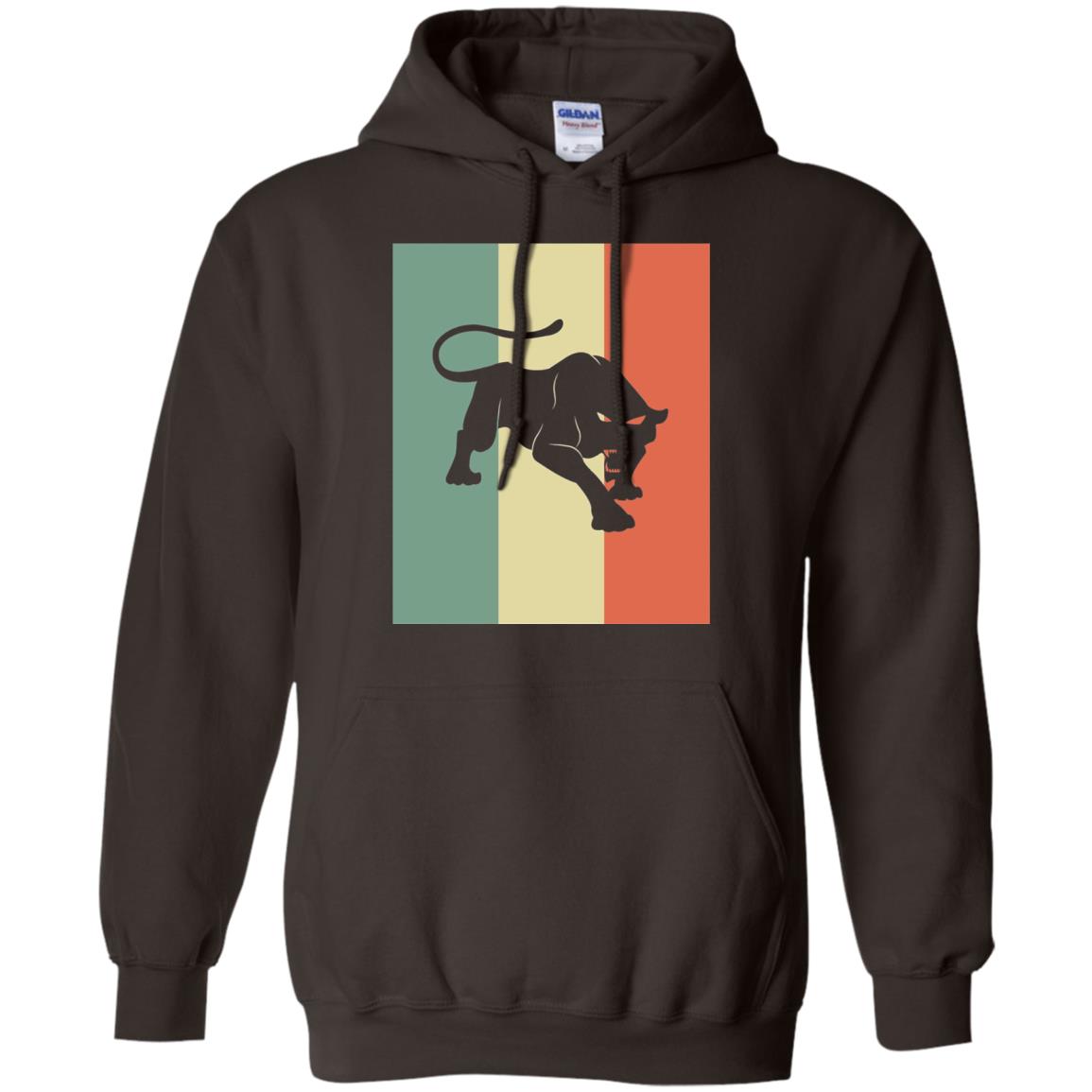 Black Panther Silhouette Gift Shirt Retro Vintage Classic Tee Dark Chocolate