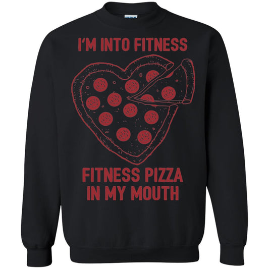 Pizza Lover T-shirt Fitness Pizza In My Mouth Black