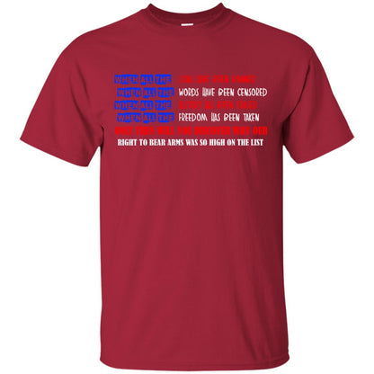 Why Our Right To Bear Arms Was So High On The List Shirt Cardinal