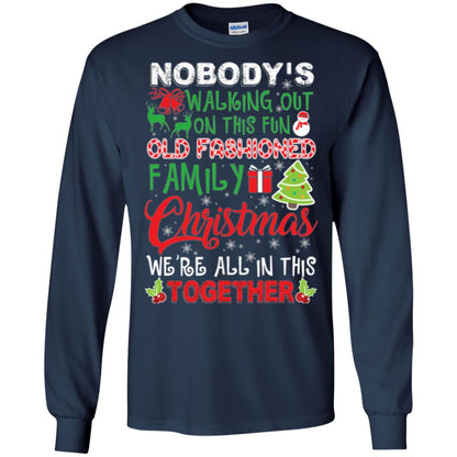Christmas T-shirt We_re All In This Together Navy