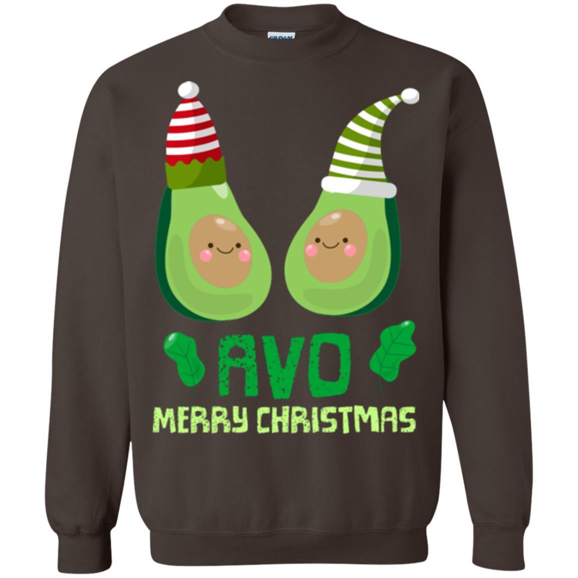 Avocado Merry Christmas T-shirt Dark Chocolate