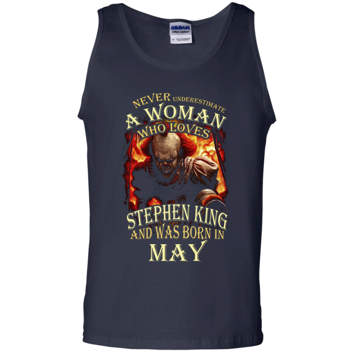 May T-shirt Never Underestimate A Woman Who Loves Stephen King