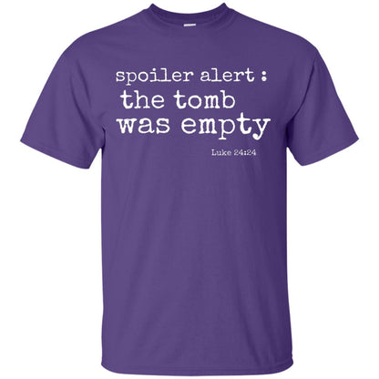 Spoiler Alert The Tomb Was Empty Christian Easter T-shirt Purple