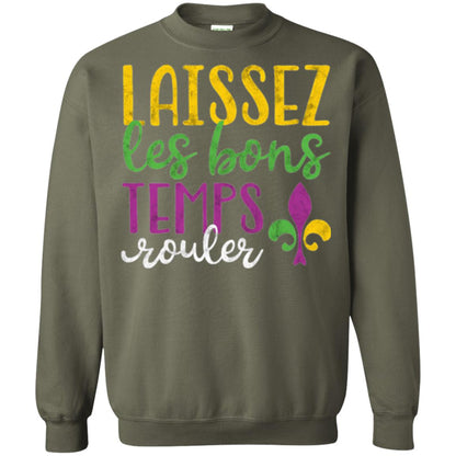 Mardi Gras T-shirt Laissez Les Bons Temps Rouler Military Green