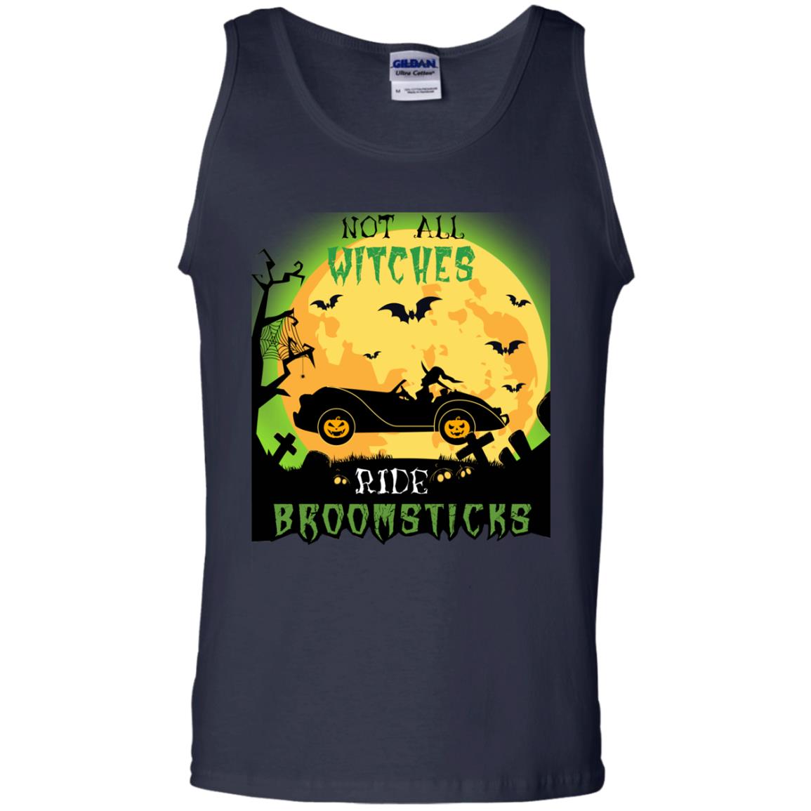 Not All Witches Ride Broomsticks Witches Drive Car Funny Halloween Shirt Navy