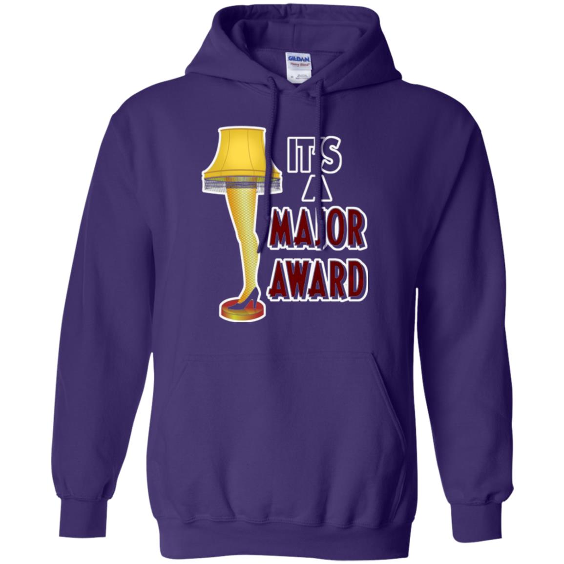 Christmas T-shirt It_s A Major Award Leg Lamp Purple
