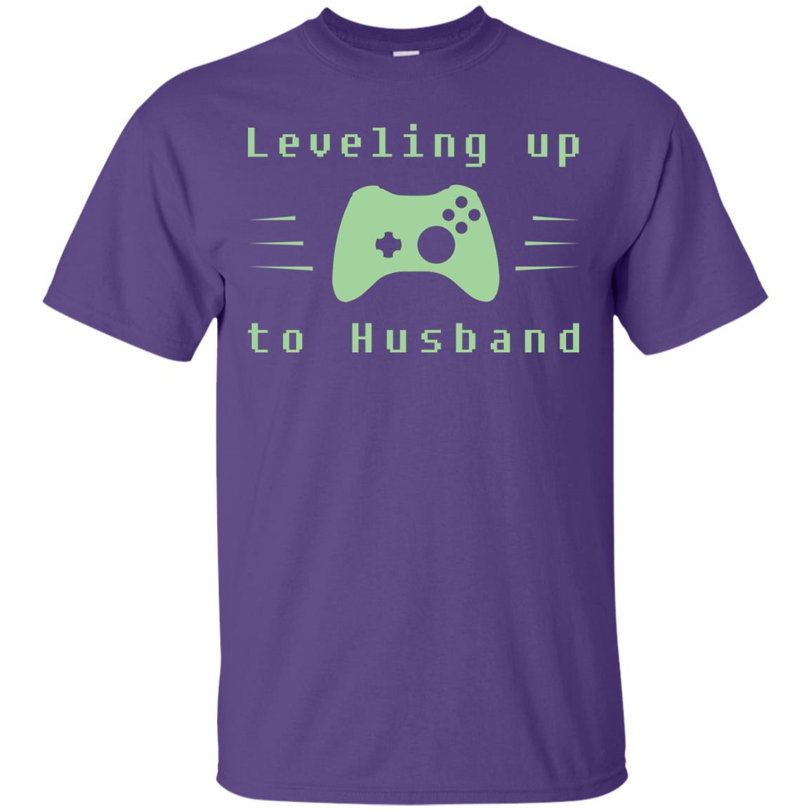 Leveling Up To Husband Gaming Family Shirt Purple