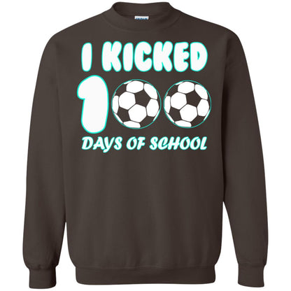 Soccer Lover T-shirt I Kicked 100 Days Of School Dark Chocolate