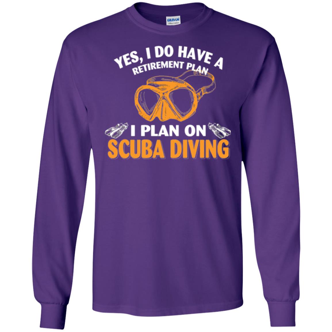 Scuba Diving T-shirt My Retirement Plan I Plan On Scuba Diving Purple