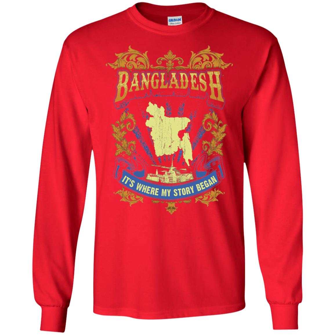 Bangladesh It_s Where My Story Began T-shirt Red