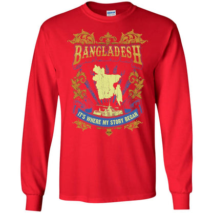Bangladesh It_s Where My Story Began T-shirt Red
