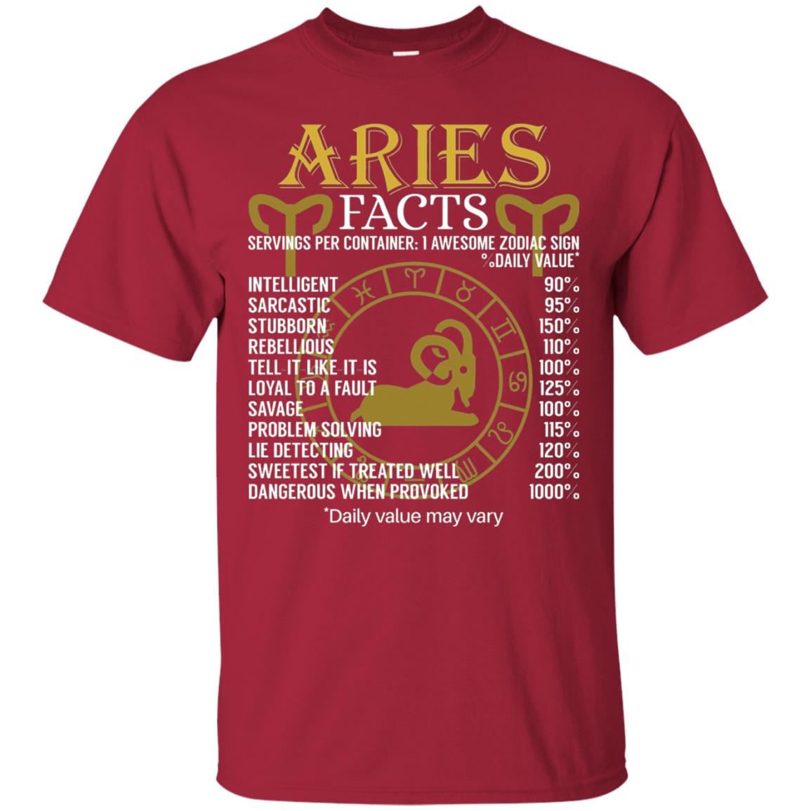 Aries Facts Zodiac Sign T-shirt Cardinal