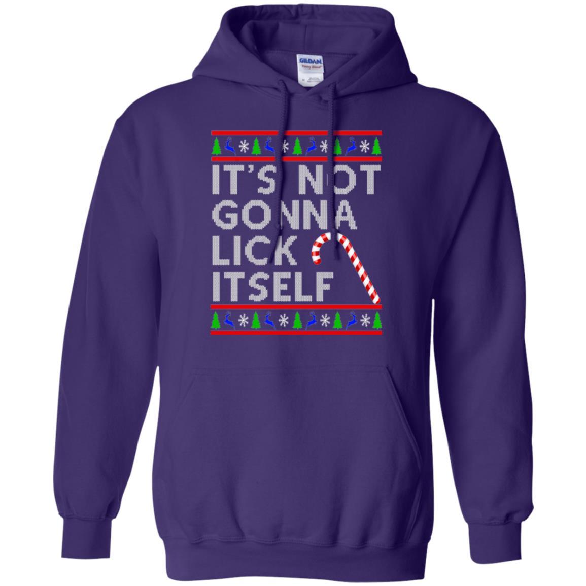 Christmas T-shirt It's Not Gonna Lick Itself Purple