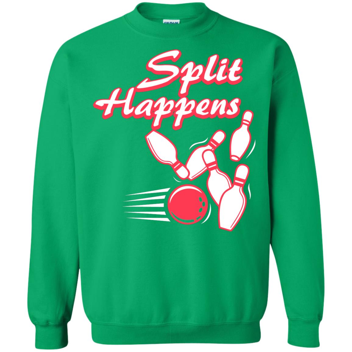 Bowling Lover T-shirt Split Happens Irish Green