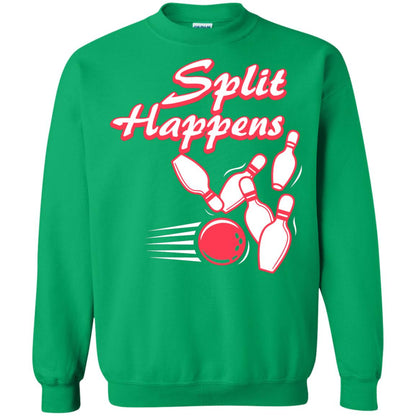 Bowling Lover T-shirt Split Happens Irish Green