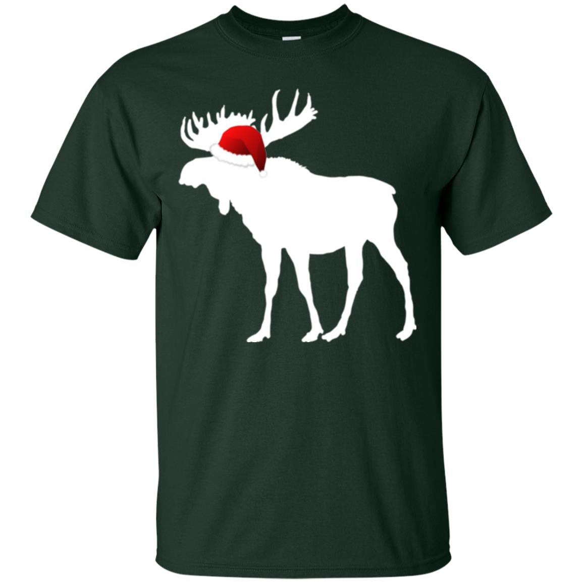 Christmas T-shirt Reindeer Forest Green
