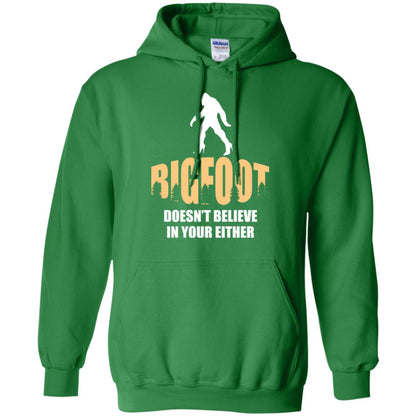 Bigfoot Doesn't Believe In Your Either T-shirt Irish Green