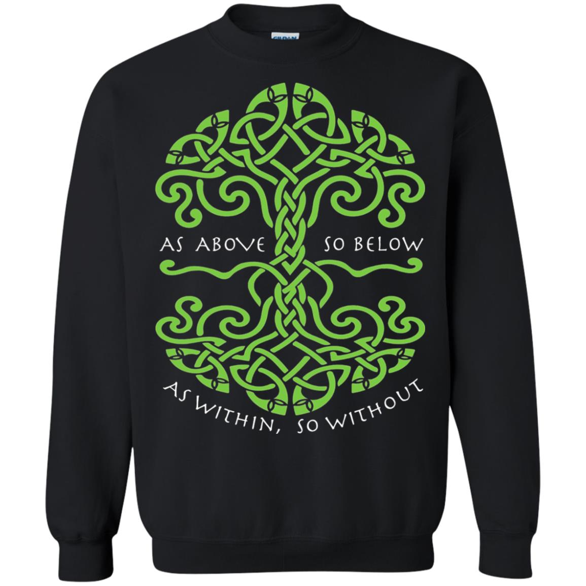 As Above So Below Wiccan Pagan Witche T-shirt Black