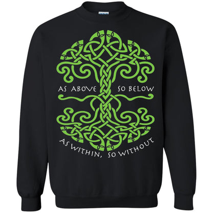 As Above So Below Wiccan Pagan Witche T-shirt Black