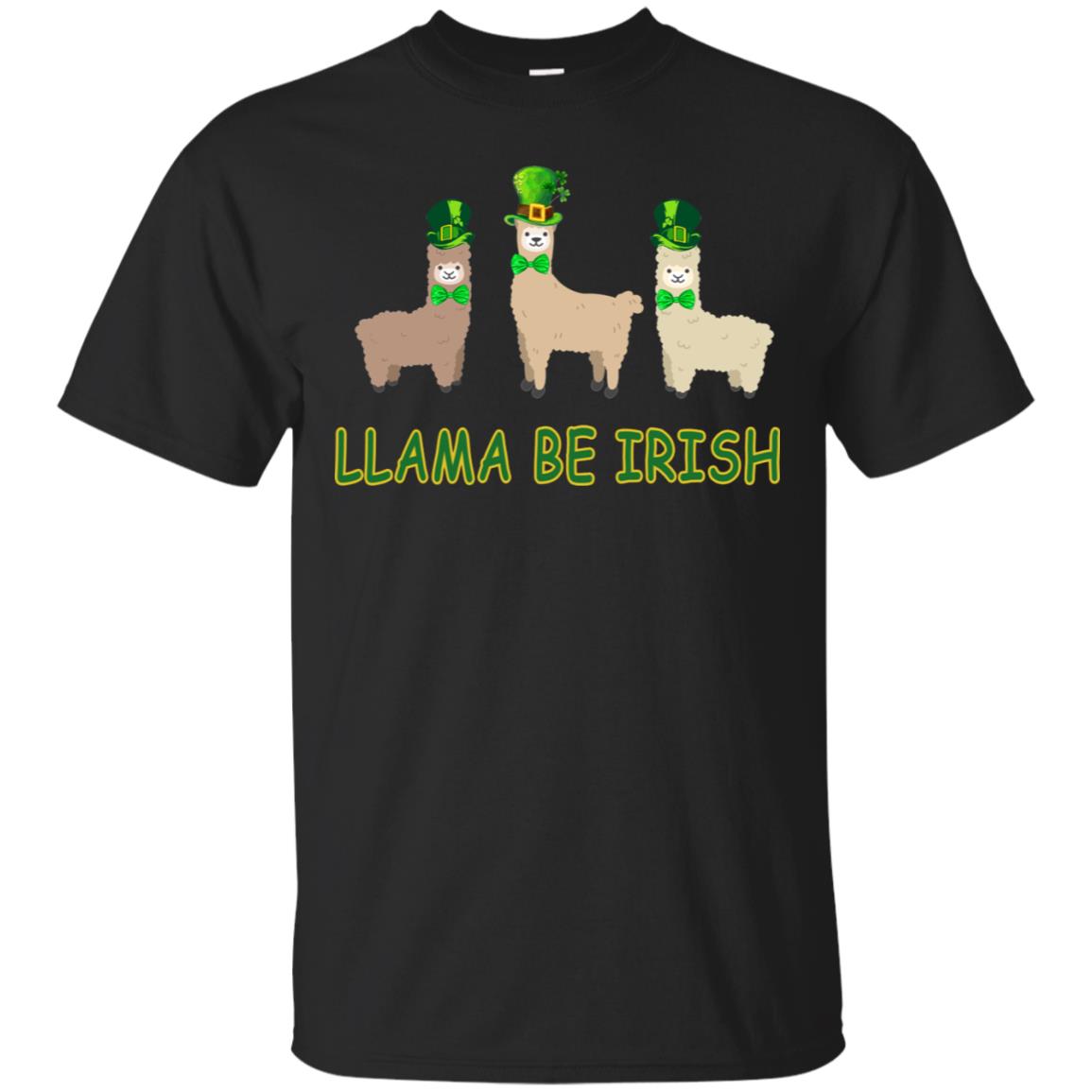 Llama Be Irish Ireland Gift Shirt Black