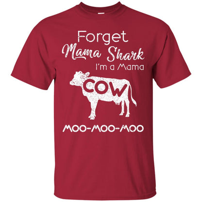 Forget Mama Shark I'm A Mama Cow Shirt Cardinal