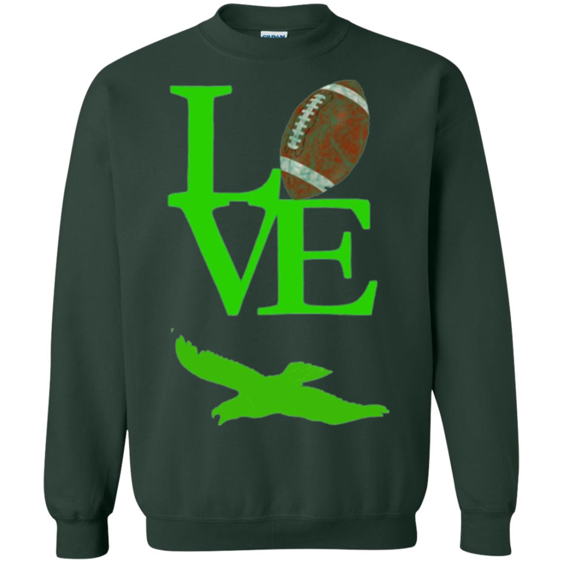 Football Lover T-shirt Love Football Flying Bird T-shirt Forest Green
