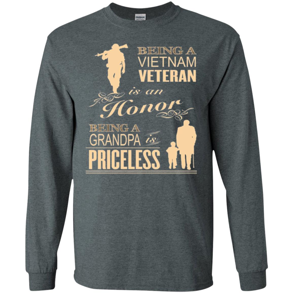 Veteran T-shirt Being A Vietnam Veteran Is An Honor Dark Heather