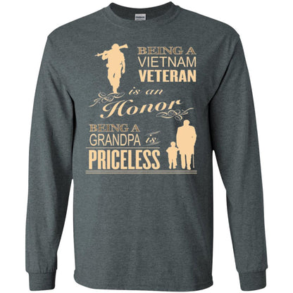 Veteran T-shirt Being A Vietnam Veteran Is An Honor Dark Heather