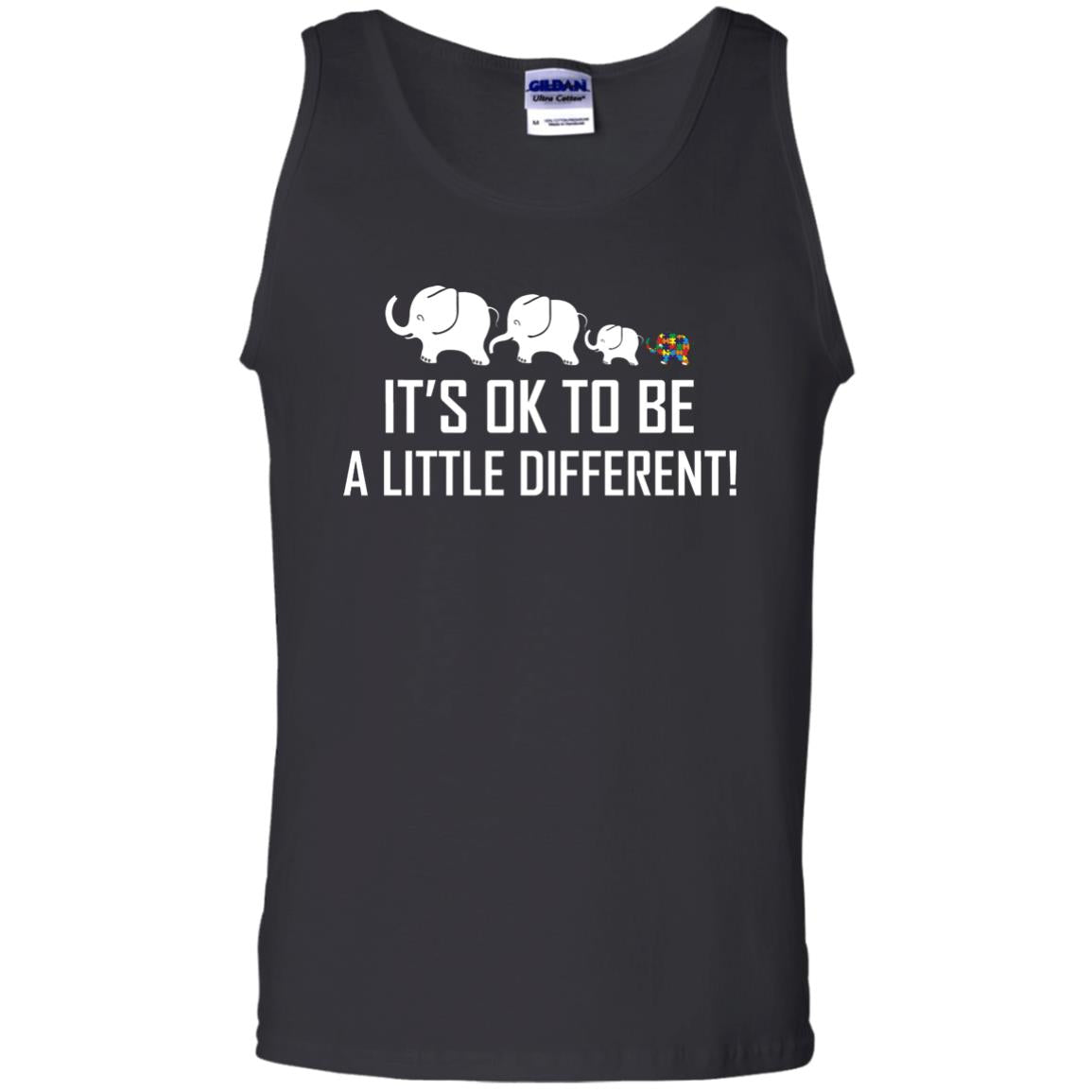 It_s Ok To Be A Little Different Autism Elephant Shirt Black