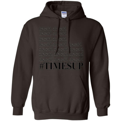 Women_s Right T-shirt Hashtag Times Up He Said She Said Dark Chocolate