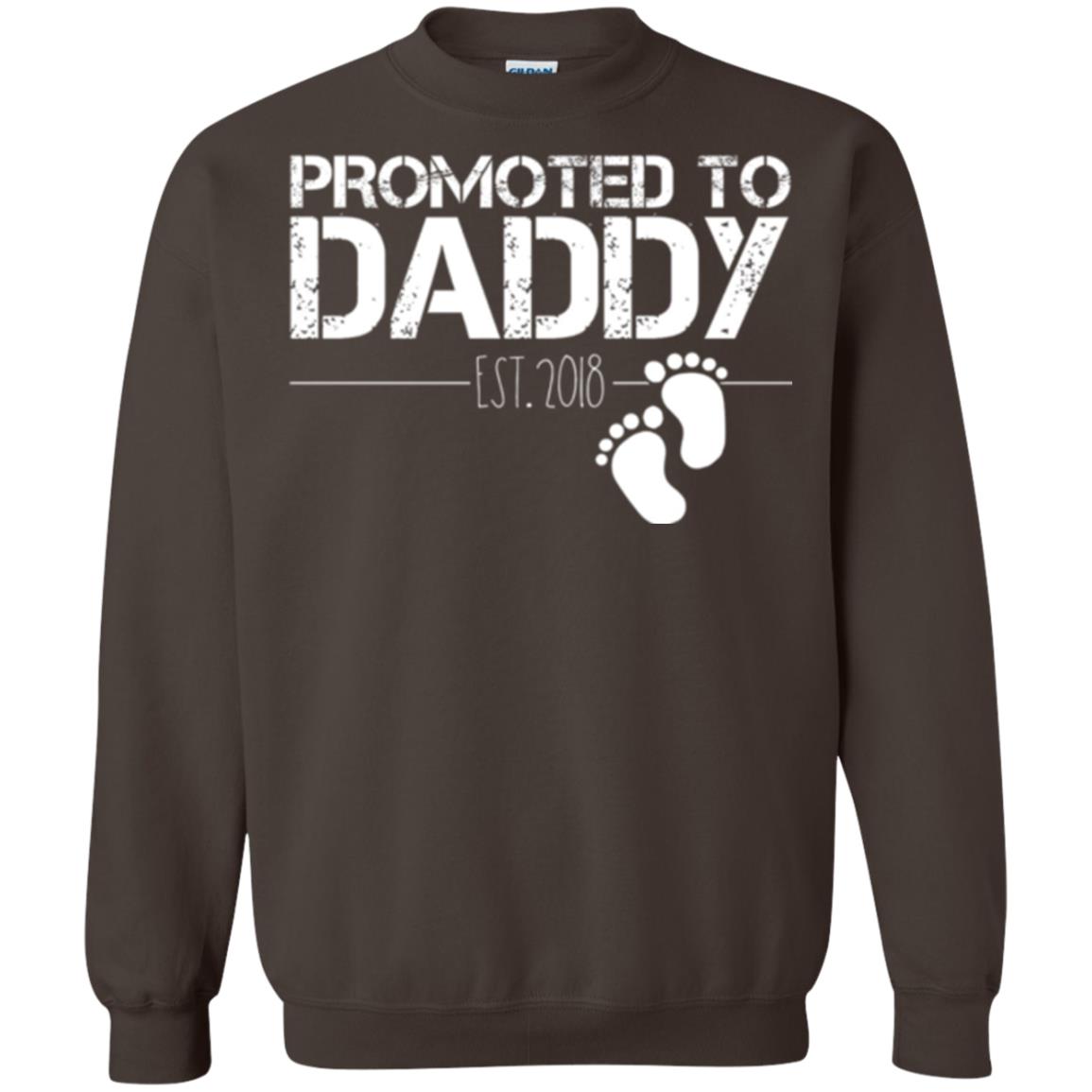Daddy T-shirt Promoted To Daddy Est 2018 Dark Chocolate