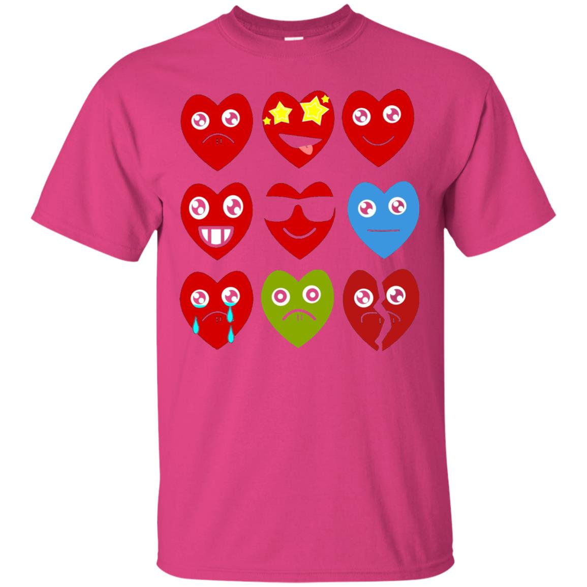 Valentine_s Day T-shirt Heart Emojis Heliconia