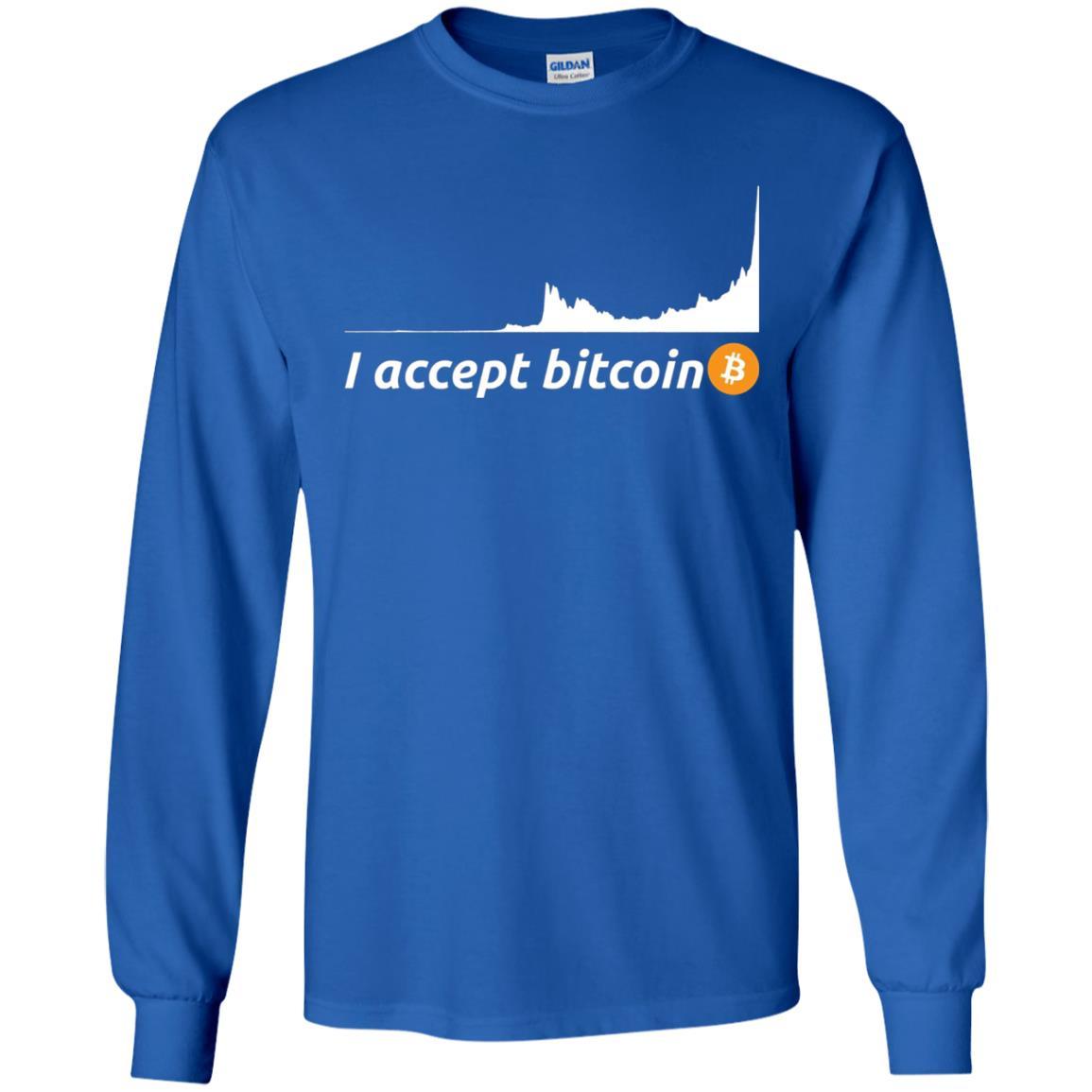 Cryptocurrency T-shirt I Accept Bitcoin Royal