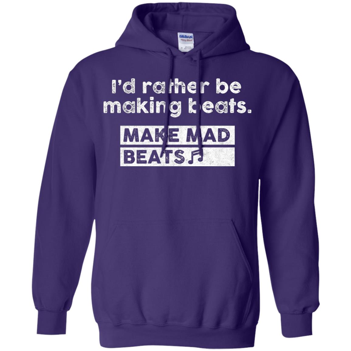 I_d Rather Be Making Beats Music Producer T-shirt Purple