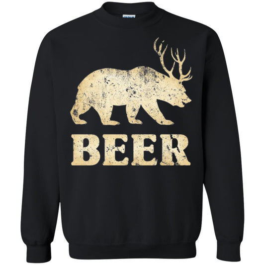 Beer T-shirt Vintage Bear Deer Black