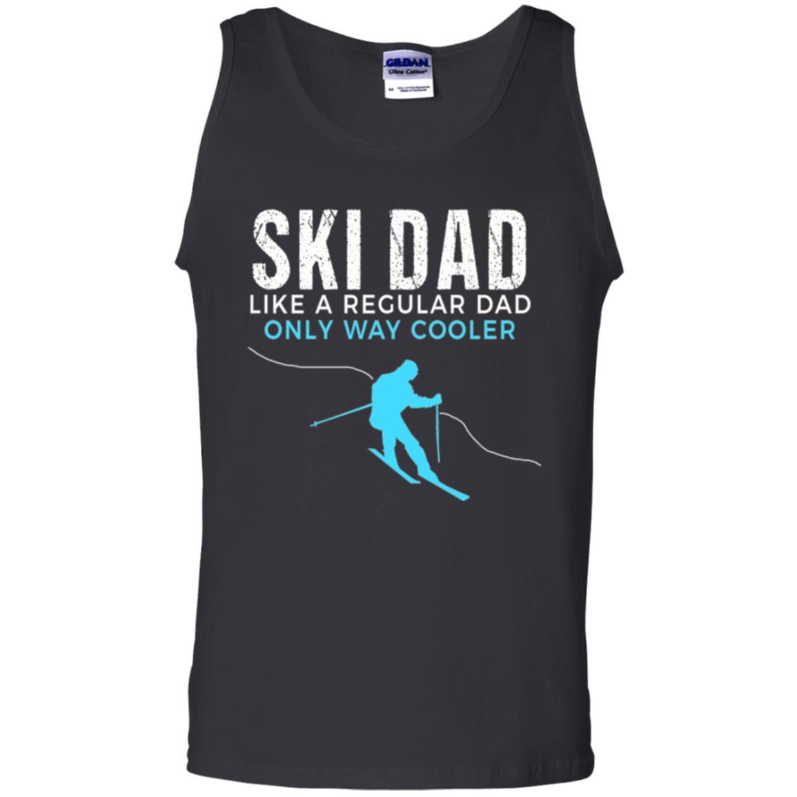 Skier T-shirt Ski Dad Like A Regular Dad Only Way Cooler Black