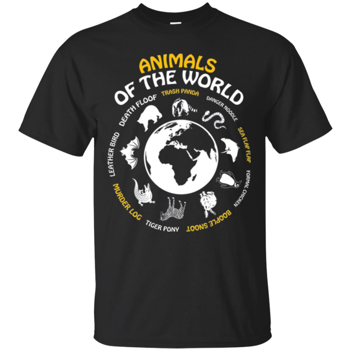 Save The Animals T-shirt Rare Animals Of The World Black