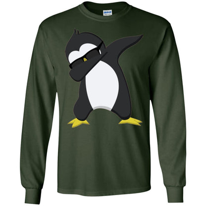 Christmas T-shirt Dabbing Penguin T-shirt Forest Green