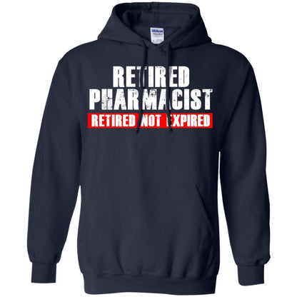 Funny Retired Pharmacist T-shirt Retired Not Expired Navy