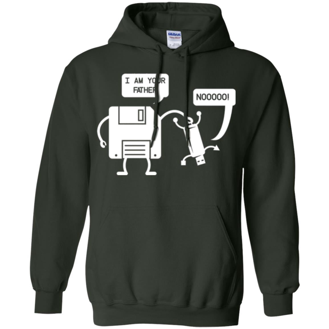 Usb Floppy Disk T-shirt I Am Your Father Forest Green