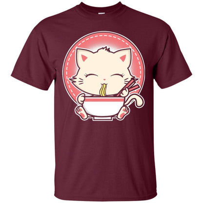 Anime T-shirt Kawaii Japanese Cat Ramen