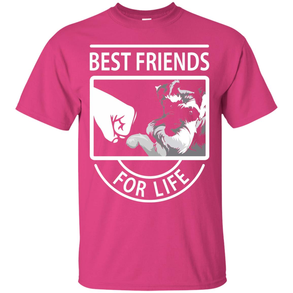 Schnauzer Best Friends For Life Dog Lover T-shirt Heliconia