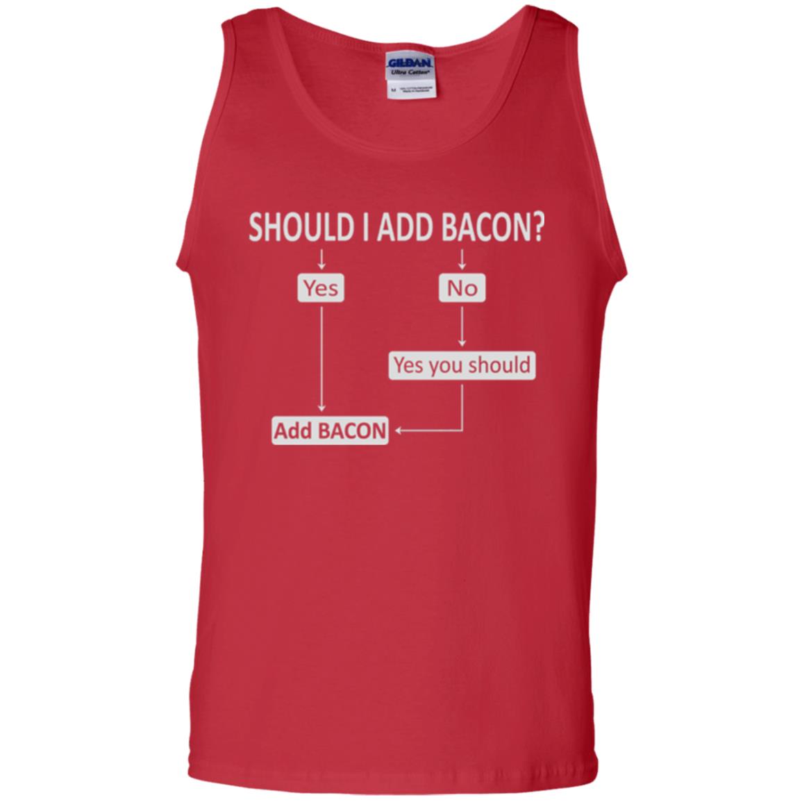 Bacon Lovers T-shirt Shoud I Add Bacon Red