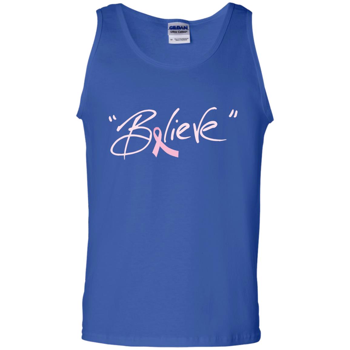 Breast Cancer Awareness Shirt Pink Ribbon Believe Royal