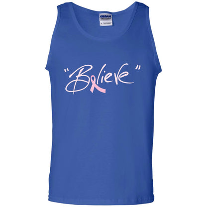 Breast Cancer Awareness Shirt Pink Ribbon Believe Royal