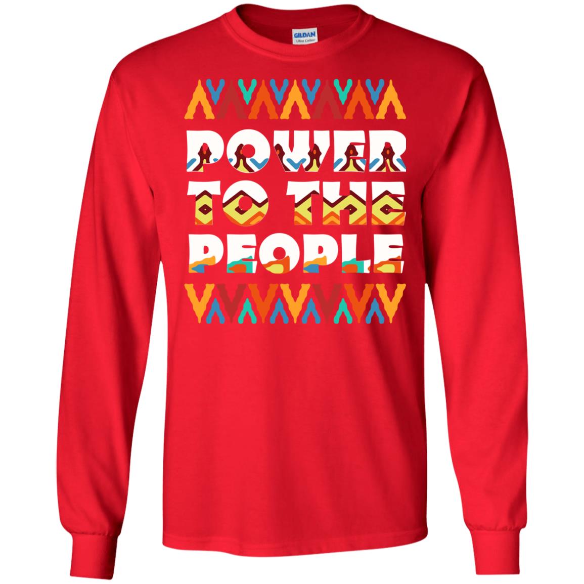 African American T-shirt Power To The People Red